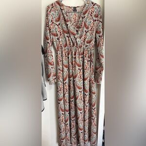 Paisley Long Sleeve Dress